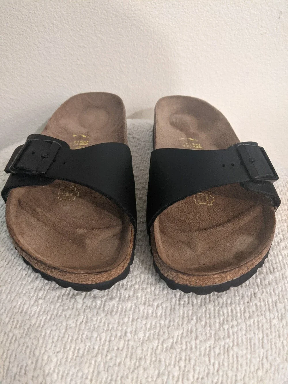 Birkenstock Men’s Black Madrid Slide Sandals Size 39
